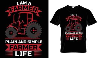 agriculteur t chemise conception graphique vecteur. vecteur