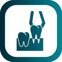 conception d'icône de vecteur d'extraction de dents