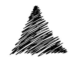 esquisser un triangle de frottis de gribouillis. gribouillage au crayon dessiné à la main. illustration vectorielle. vecteur
