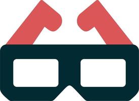 icône de vecteur de lunettes 3d