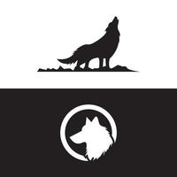 modèle de logo de loup vecteur