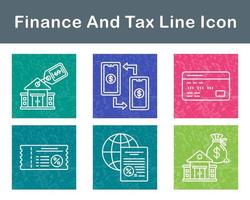 la finance et impôt vecteur icône ensemble