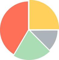 icône de vecteur graphique à secteurs