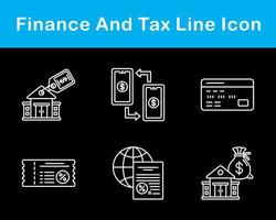 la finance et impôt vecteur icône ensemble