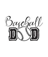 typographie base-ball T-shirt conception vecteur png - base-ball papa