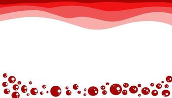 blanc abstrait Contexte avec rouge liquide et rouge bulles vecteur