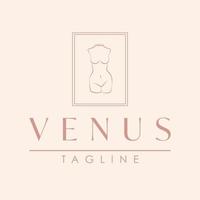 ancien femme corps logo modèle. Vénus logo conception. beauté industrie et bien-être logotype. vecteur