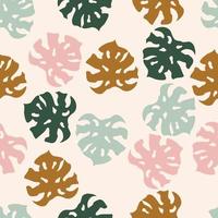 belle conception de modèle sans couture de branche de feuilles tropicales. feuilles tropicales, fond de motif floral harmonieux de feuille de monstera. illustration brésilienne à la mode. design printemps été pour la mode, les imprimés vecteur