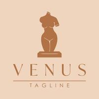 ancien femme corps logo modèle. Vénus logo conception. beauté industrie et bien-être logotype. vecteur