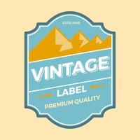 Vecteur de label plat Vintage