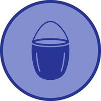 icône de vecteur de seau d'eau unique