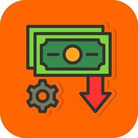 conception d'icône vectorielle de paramètres de revenu vecteur