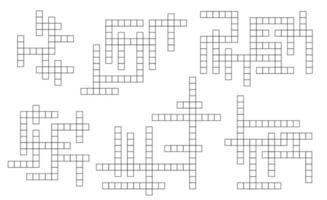 mots croisés puzzle grille, mot chercher quiz modèle vecteur