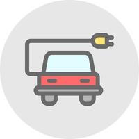 conception d'icône de vecteur de voiture électrique