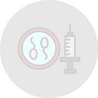 conception d'icône vectorielle de fécondation in vitro vecteur