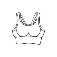 soutien-gorge femmes Facile ligne style Créatif conception vecteur