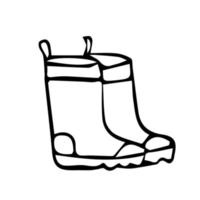 caoutchouc bottes isolé sur une blanc Contexte. l'automne et printemps des chaussures pour en marchant dans flaques d'eau. vecteur