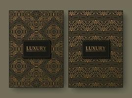 couverture de motif de lignes abstraites de luxe vecteur