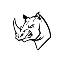 rhinocéros tête illustration vecteur conception