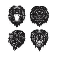 tatouage symbole de Lion collection vecteur