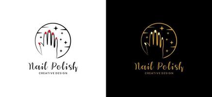 clou polonais logo conception, clou se soucier salon logo vecteur illustration