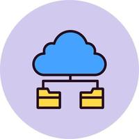 nuage Dossiers vecteur icône