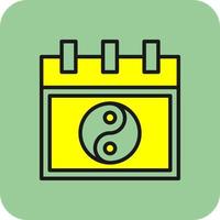 conception d'icône vectorielle calendrier chinois vecteur