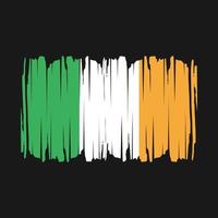 drapeau irlande brosse illustration vectorielle vecteur