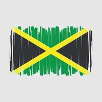 drapeau de la jamaïque brosse illustration vectorielle vecteur