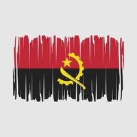 drapeau angola brosse illustration vectorielle vecteur