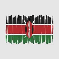 drapeau kenya brosse illustration vectorielle vecteur