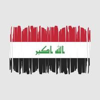 drapeau irak brosse illustration vectorielle vecteur