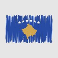 kosovo drapeau brosse vecteur