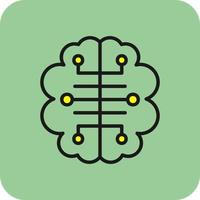 conception d'icône de vecteur de cerveau