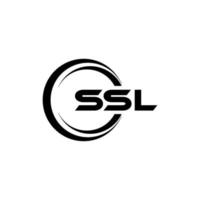création de logo de lettre ssl en illustration. logo vectoriel, dessins de calligraphie pour logo, affiche, invitation, etc. vecteur