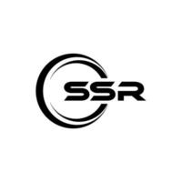 création de logo de lettre ssr en illustration. logo vectoriel, dessins de calligraphie pour logo, affiche, invitation, etc. vecteur