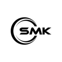 création de logo de lettre smk en illustration. logo vectoriel, dessins de calligraphie pour logo, affiche, invitation, etc. vecteur