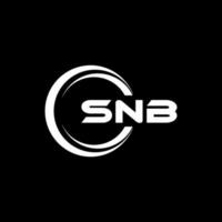 création de logo de lettre snb en illustration. logo vectoriel, dessins de calligraphie pour logo, affiche, invitation, etc. vecteur