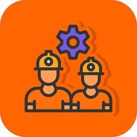 conception d'icônes vectorielles de travailleurs vecteur