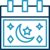conception d'icône vectorielle calendrier ramadan vecteur