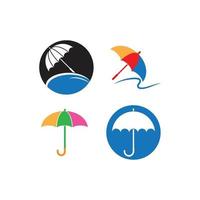 vecteur de logo parapluie