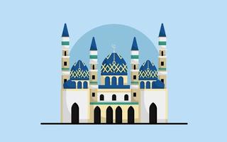 illustration vectorielle de la mosquée bleue vecteur