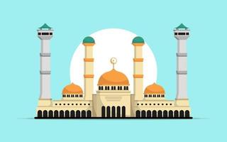illustration du bâtiment de la mosquée vecteur