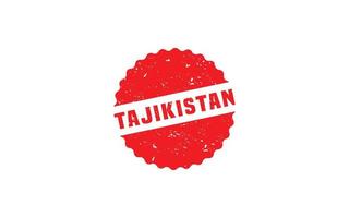 le tadjikistan timbre caoutchouc avec grunge style sur blanc Contexte vecteur