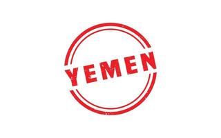 Yémen timbre caoutchouc avec grunge style sur blanc Contexte vecteur
