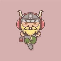 mignonne dessin animé vikings vecteur