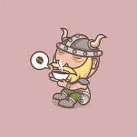 mignonne dessin animé vikings vecteur