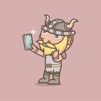 mignonne dessin animé vikings vecteur