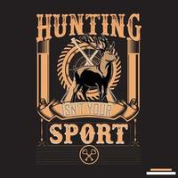 conception de t-shirt de chasse. vecteur