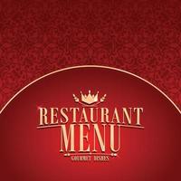 gourmet plats. restaurant menu conception sur une rouge Contexte vecteur